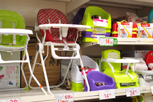 High Chairs for children are in Alcampo hypermarket