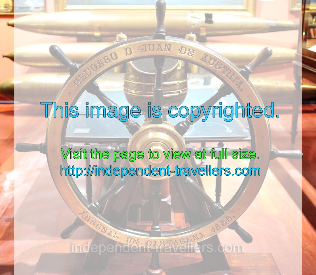 This ship's wheel belongs to the Spanish cruiser Don Juan de Austria