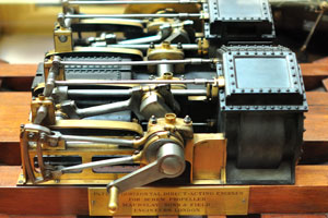 Model of the horizontal direct-acting engines for screw propeller, Maudslay Sons and Field, Engineers London