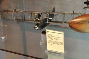 Model of the hydroplane Macchi M.18 which was a flying boat produced in Italy in the early 1920s; 