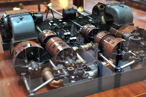 A model of ship's engine