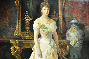 Maria Cristina de Habsburgo-Lorena “1858-1929” by Ignacio Suárez Llanos and Rafael Monleón y Torres “1887” (oil on canvas, 252 x 157 cm)