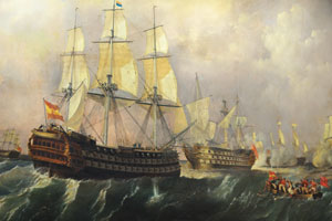 The Battle of Cape St Vincent (February 14, 1797) by Antonio de Brugada “1858” (oil on canvas)