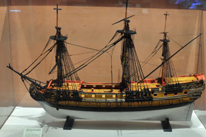 This is the Model of French ship with 64 cannons “1720-1750”