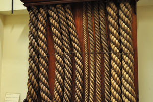 Ship ropes of different diameters