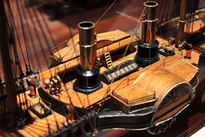 A model of a steamer