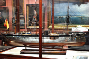 The armored frigate “Numancia” had 34 cannons