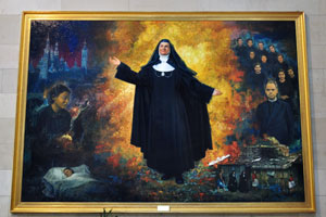 “Obra Misionera de Jesús y Maria” oil painting by Beata Maria Pilar Izquierdo Albero is in the Almudena Cathedral