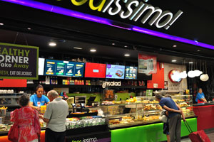 Foodissimo cafe is located inside Madrid Atocha railway station