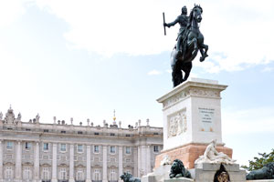The monument to Philip IV of Spain