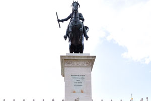 The equestrian statue of Philip IV