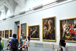 “Saint George Battles the Dragon” by Peter Paul Rubens is located at the main exhibition hall on the first floor