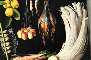 Still Life with Game, Vegetables and Fruit by Juan Sánchez Cotán