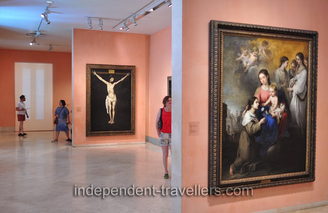 This is the hall which contains Christ on the Cross (Zurbarán, 1630) painting