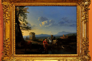Italianate Landscape with Peasants and Animals “1655 - 1660” by Karel Du Jardin