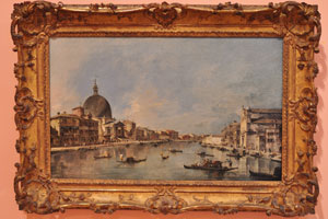 The Grand Canal with San Simeone Piccolo and Santa Lucia “1780” by Francesco Guardi