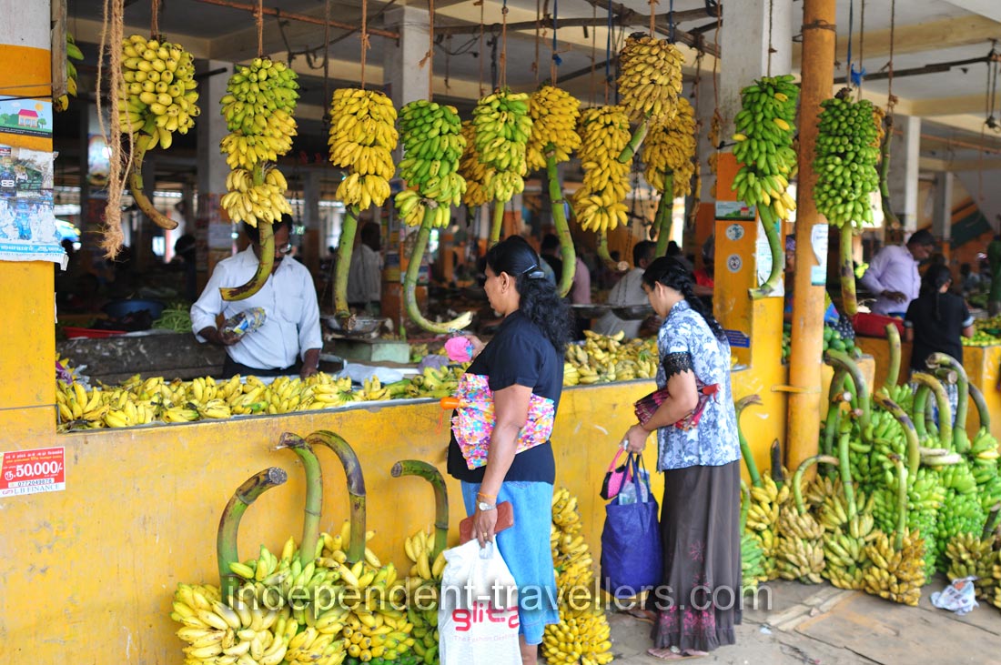 Green and yellow bananas