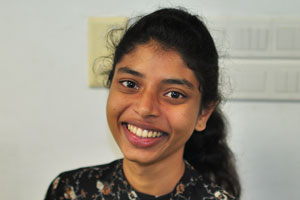 The beautiful Sri Lankan girl which works in the department has an amazing smile