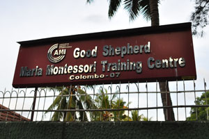 Name sign for Good Shepherd Maria Montessori Training Centre