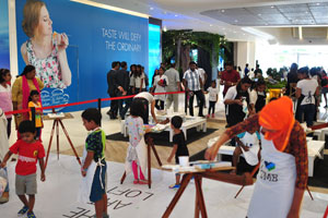 Learning activities for children are held inside the Colombo City Centre