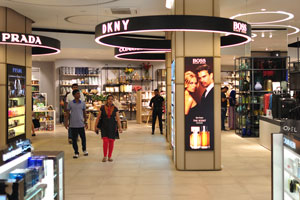 Prada and Hugo Boss are available inside the Colombo City Centre