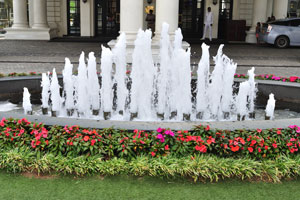 This fountain is located at the entrance to The Kingsbury Colombo Hotel