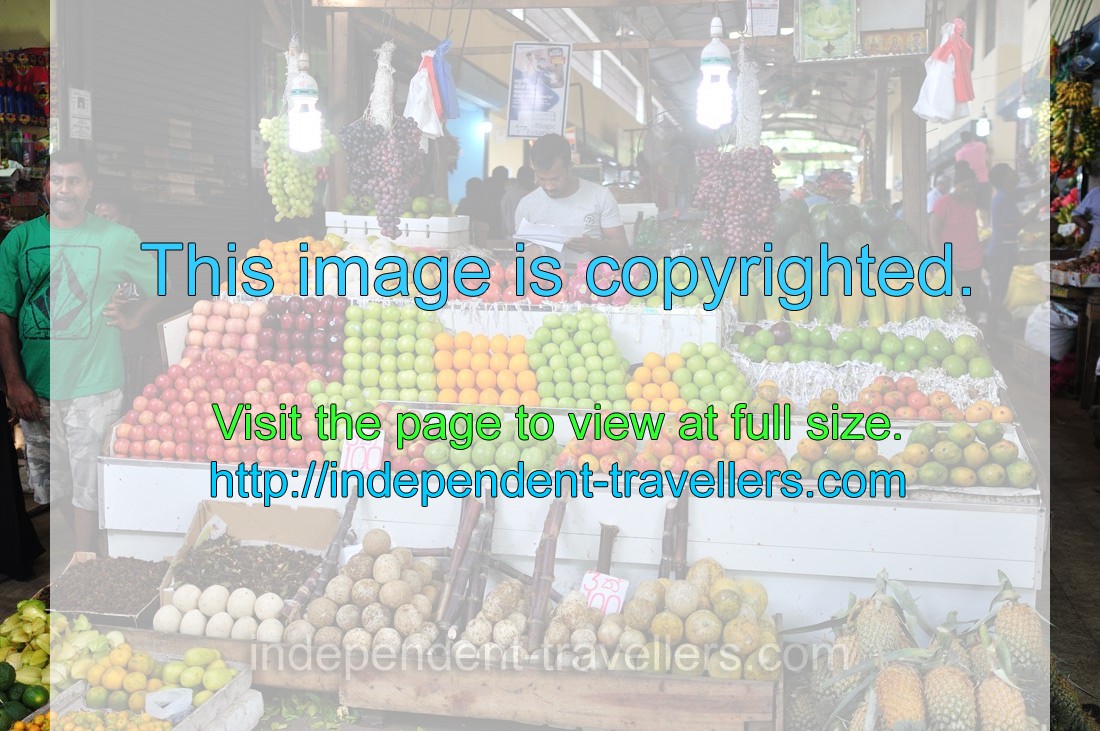 Fruits are for sale at Nugegoda Market