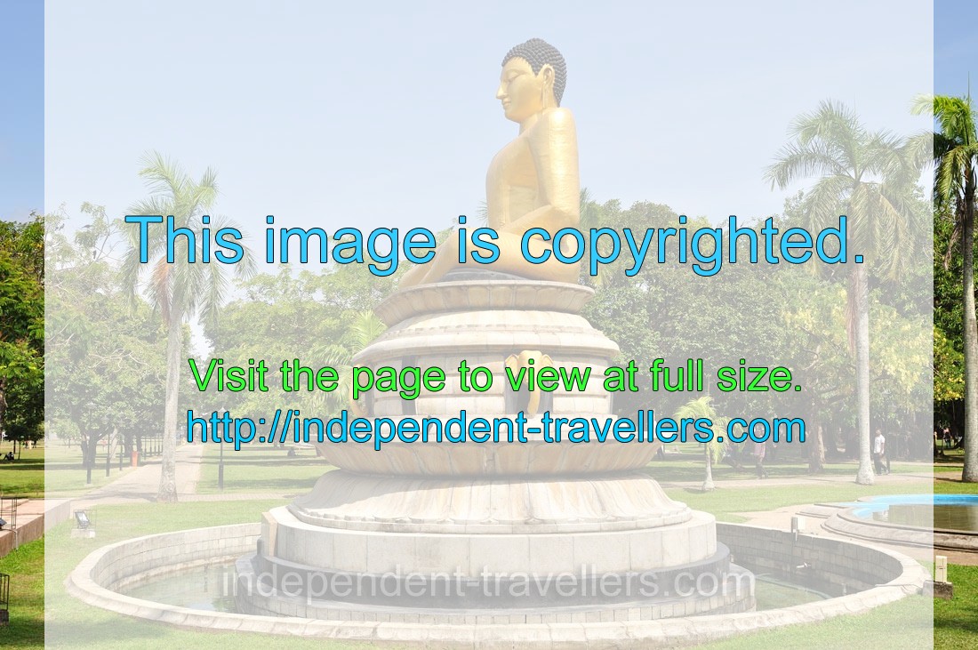 A golden Buddha statue