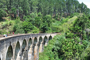The Nine Arch Bridge is located in Demodara, between Ella and Demodara railway stations