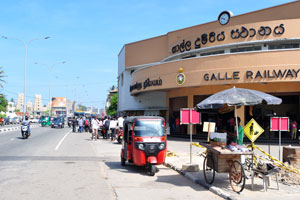 The front view of Galle railway station