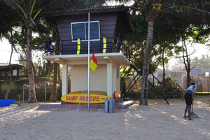 A lifeguard booth