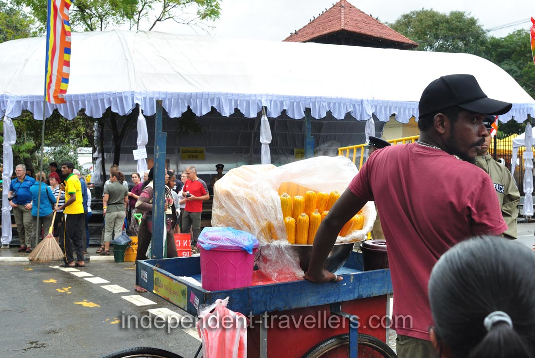 A corn vendor