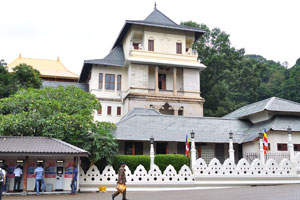 This building is located near the temple of the Sacred Tooth Relic