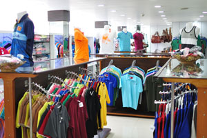 Shirts are for sale in Lanka Silks store