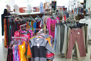 Trousers are for sale in Lanka Silks store