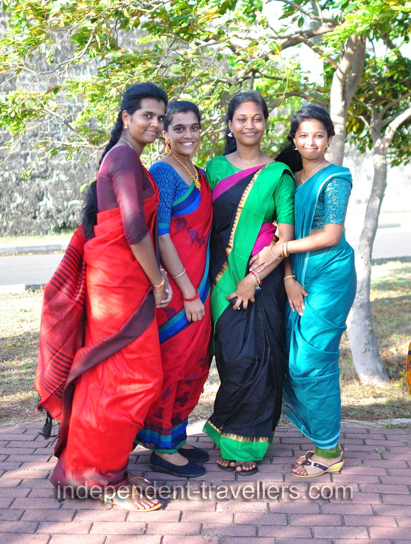 Four lovely Sri Lankan ladies in Jaffna