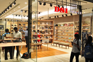 DSI Premier Showroom shoe store is located in Colombo City Centre