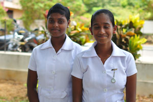 Two young girls in Jaffna