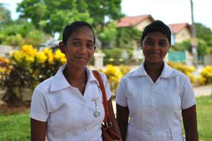 Two charming Sri Lankan girls in Jaffna