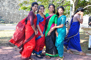 Four charming Sri Lankan ladies in Jaffna