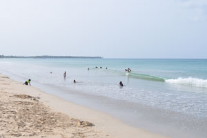 Trincomalee beach in July is a tranquil place