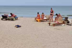 Trincomalee beach in July is a good place for swimming