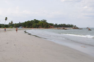 The most northern tip of Trincomalee beach
