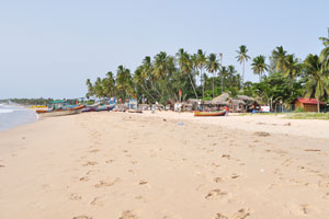 The palm-fringed beach creates the special ambience