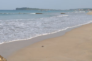 Cliff of Trincomalee as seen from the beach