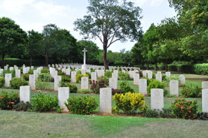 The cemetery is for soldiers of the British Empire who were killed or died during World War II