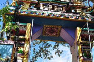 The decorated gateway leads to the Koneswaram idol