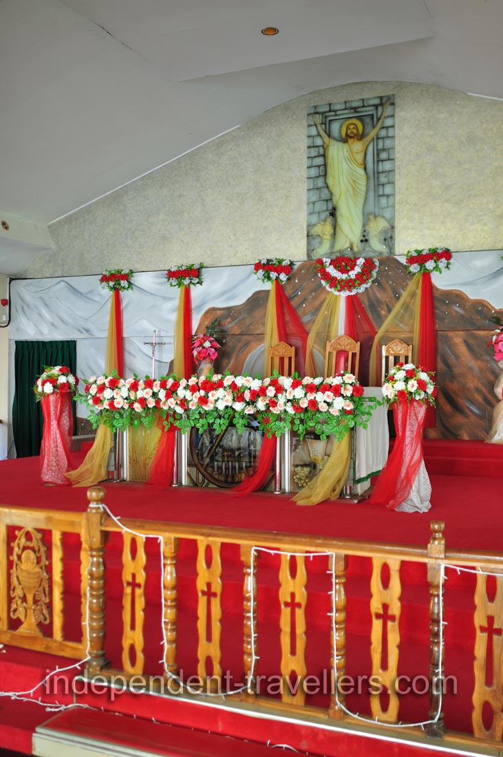 The altar of Divine Mercy Shrine catholic church