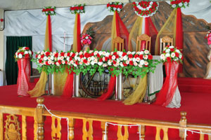 The altar of Divine Mercy Shrine catholic church