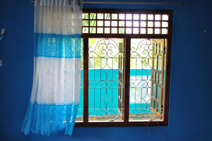 A window of the apartment where we stayed in Trincomalee